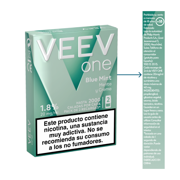 VEEV ONE Menta 1.8%, Blue Mint, large